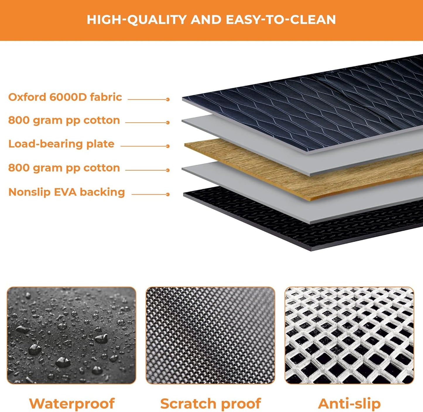 Yogi Prime Back Seat Extender for Dogs, 100% Waterproof Hard Bottom Dog Car Seat Cover, Dog Hammock for Car Travel Camping Mattress Bed, Pets Dog Seat Protector for Cars Trucks SUVs(Black)