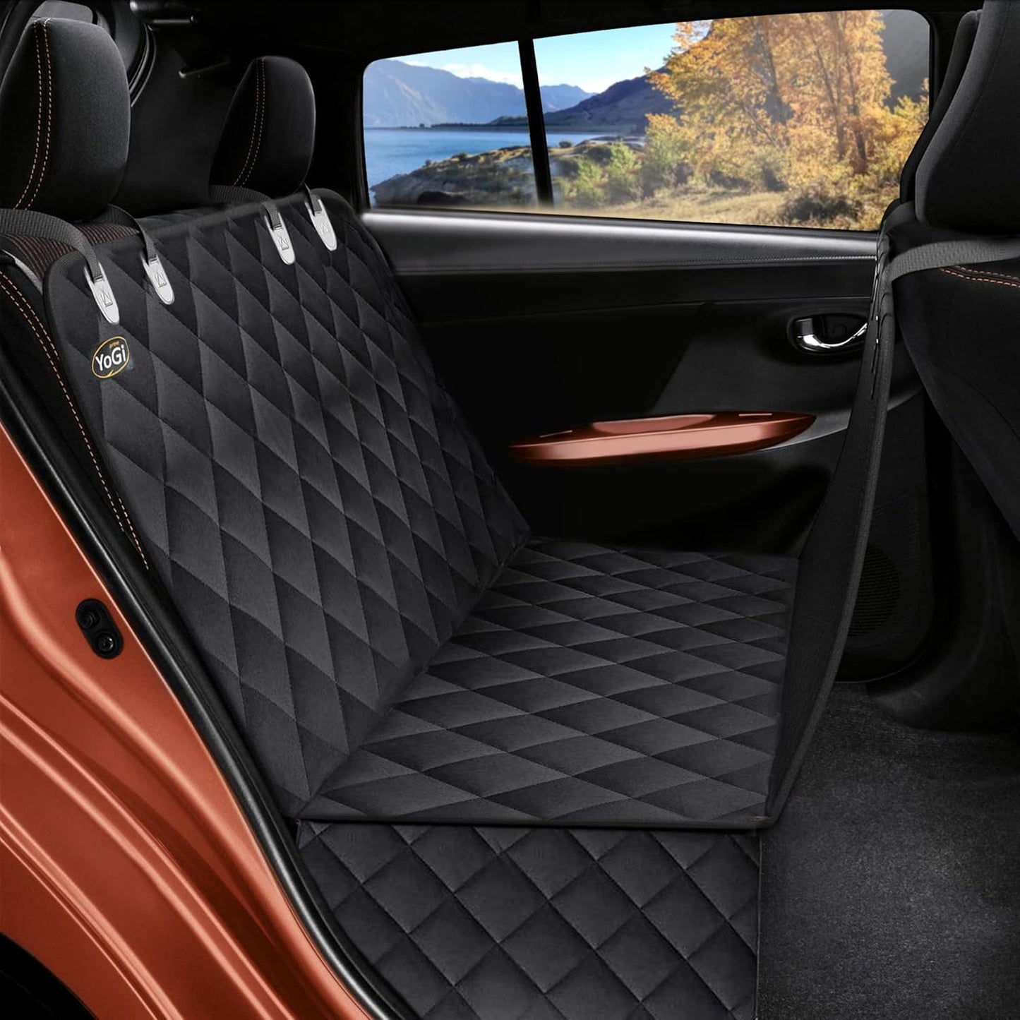 Yogi Prime Dog Seat Cover for Back Seat,Waterproof Scratchproof Heavy Duty Pet Car Hammock for Backseat Protection Against Dirt Pet Fur, Protect Your Vehicle with Durable Back Seat Cover for SUV