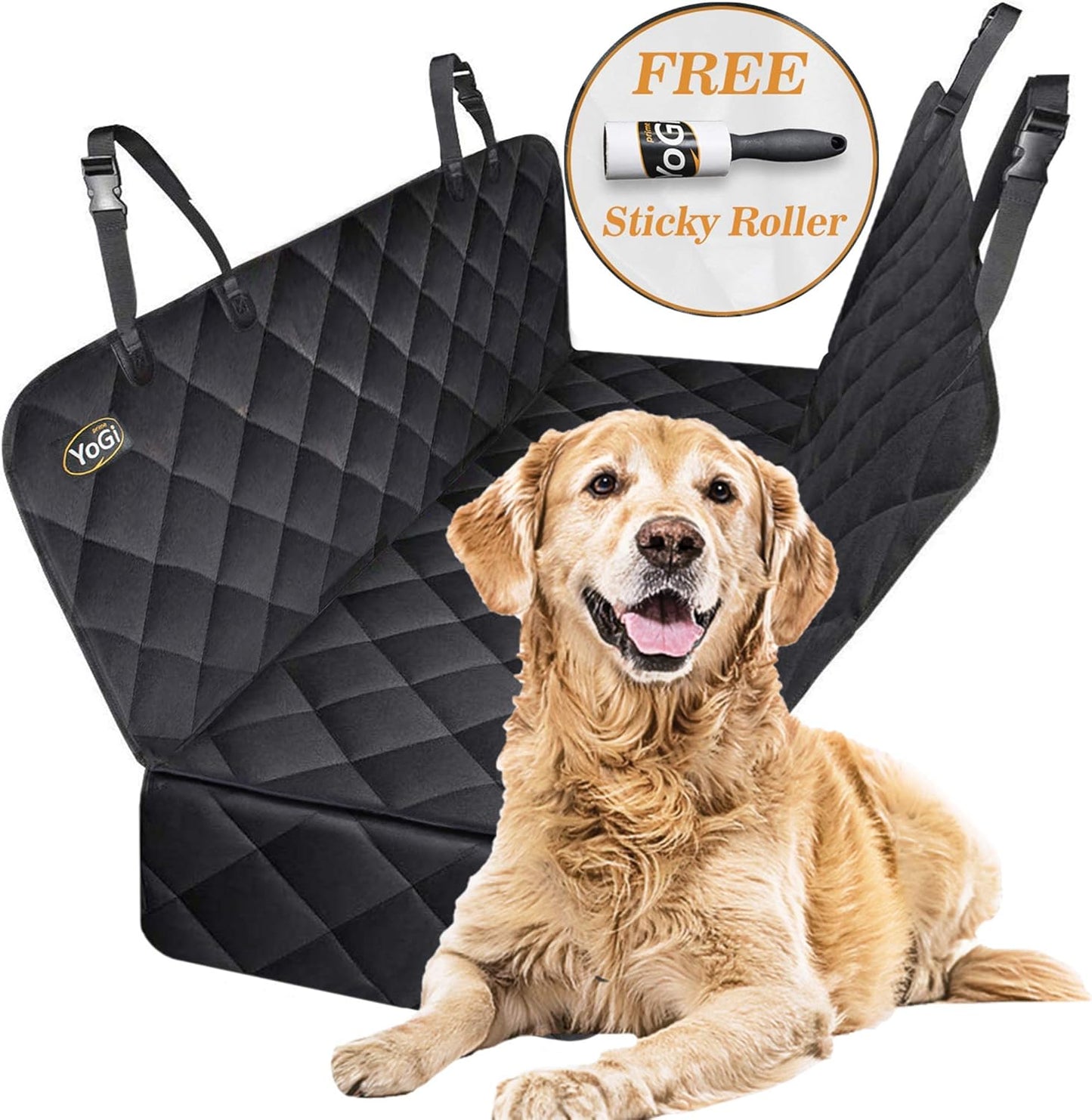 Yogi Prime Dog Seat Cover for Back Seat,Waterproof Scratchproof Heavy Duty Pet Car Hammock for Backseat Protection Against Dirt Pet Fur, Protect Your Vehicle with Durable Back Seat Cover for SUV