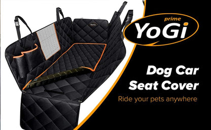 Dog Car Seat Cover, Large Back Pet Car Seat Protectors with Mesh Viewing Window and Extra Cover for a Quick wash, 2 Seat Belt, Non-Scratch Waterproof Nonslip Dog Hammock for Cars Trucks and SUV