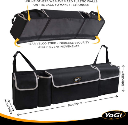 YoGi Prime Trunk organizer for all cars, hanging Trunk Storage Organizer Will Provides You The Most Storage Space Possible, Use It As A Back Seat Storage Car Cargo Organizer