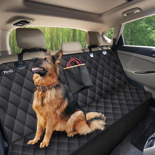 Yogi Prime Dog Car Seat Cover for Large Dogs Heavy Duty Waterproof Backseat Covers, Pets Seat Protectors for Cars & SUV Bench Back Seats